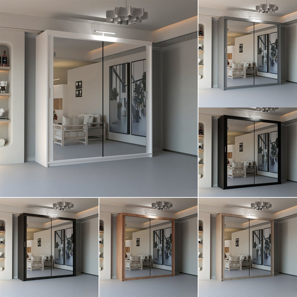 Full Mirror Sliding Doors Wardrobe
