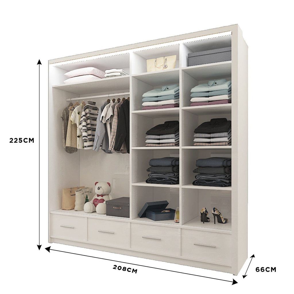 High Gloss Sliding Door Wardrobe