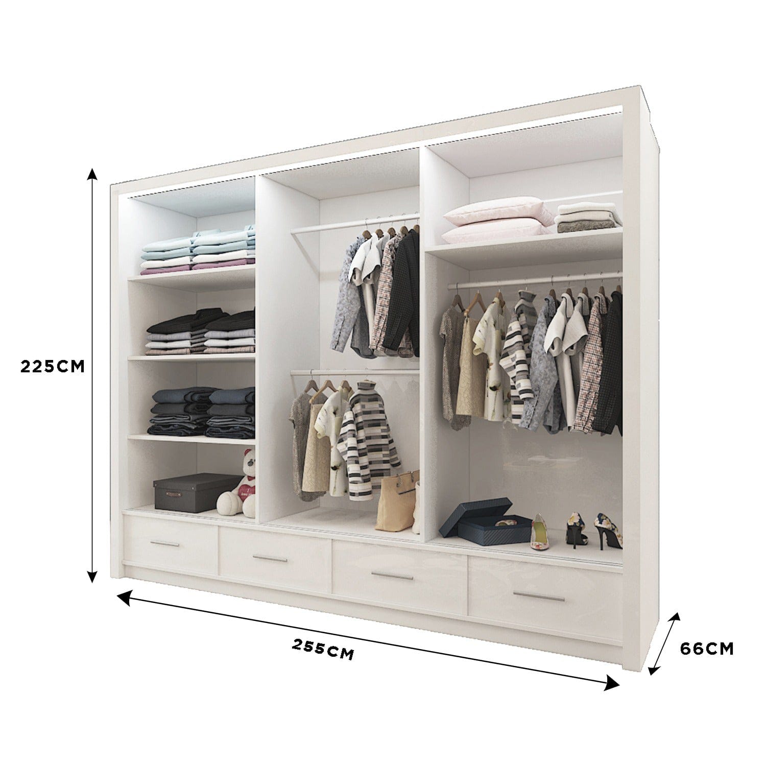 High Gloss Sliding Door Wardrobe