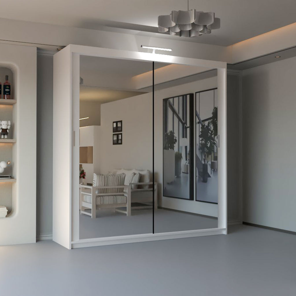 Full Mirror Sliding Doors Wardrobe